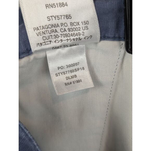 Patagonia Worn Wear Lightweight All Wear Shorts Blue Men's Size 34 - Picture 11 of 11